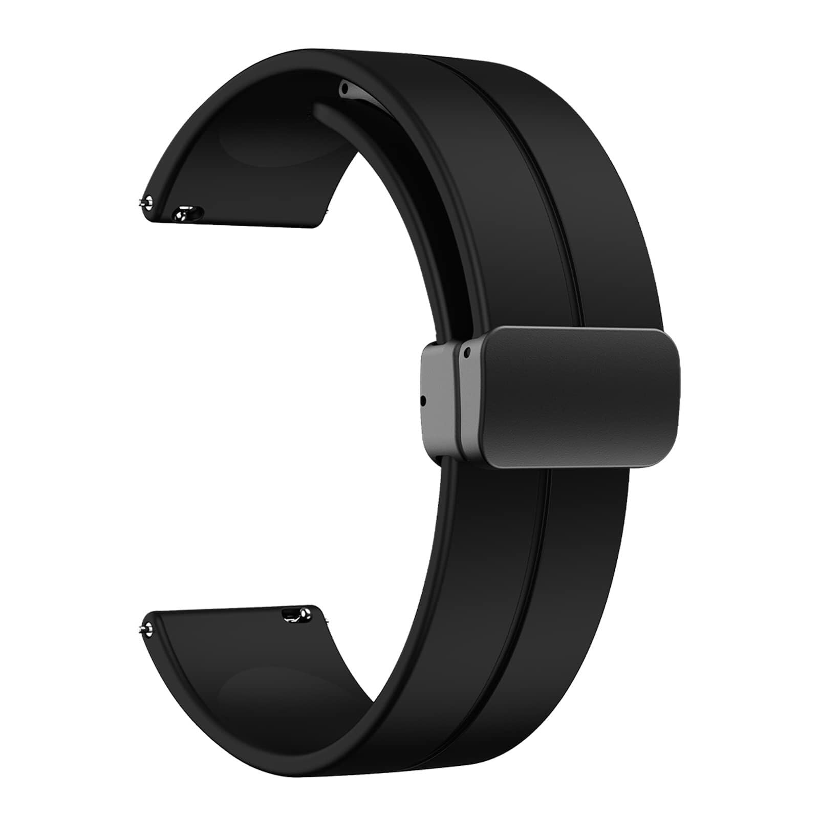 Cinturini in silicone da 20 mm 22 mm, cinturini per orologi sportivi a sgancio rapido con fibbia pieghevole magnetica per uomo donna
