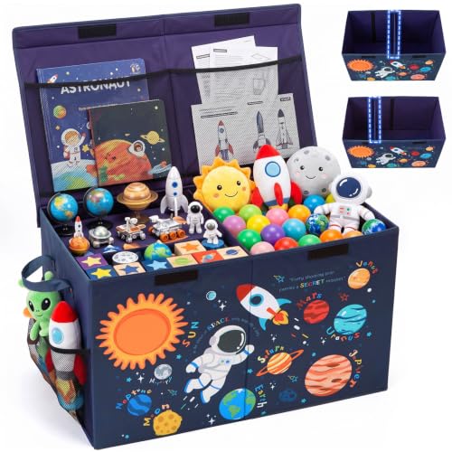 Image of Toy Box with Adjustable Divider Large Toy Chest Storage for Nursery Kidroom