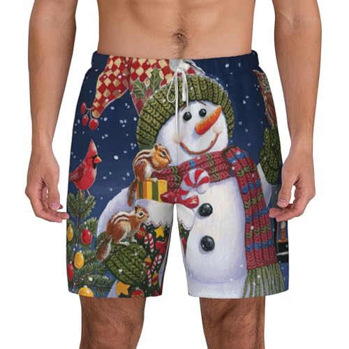 Short de bain de Noël homme doublure maille poches plage surf