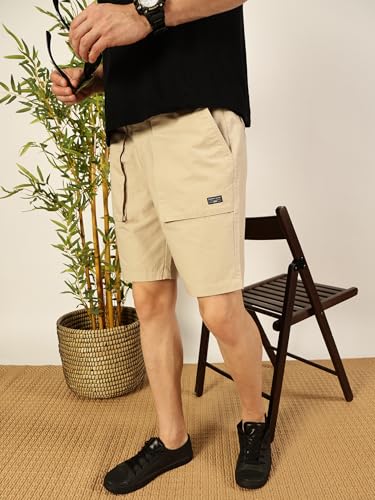 Image of Thomas Scott Men's | Solid | Cargo Shorts | Regular Fit | 100% Cotton | Above Knee | Casual Short