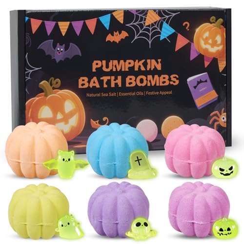 Halloween Bath Bombs for Kids Pumpkin Bath Bombs with Halloween