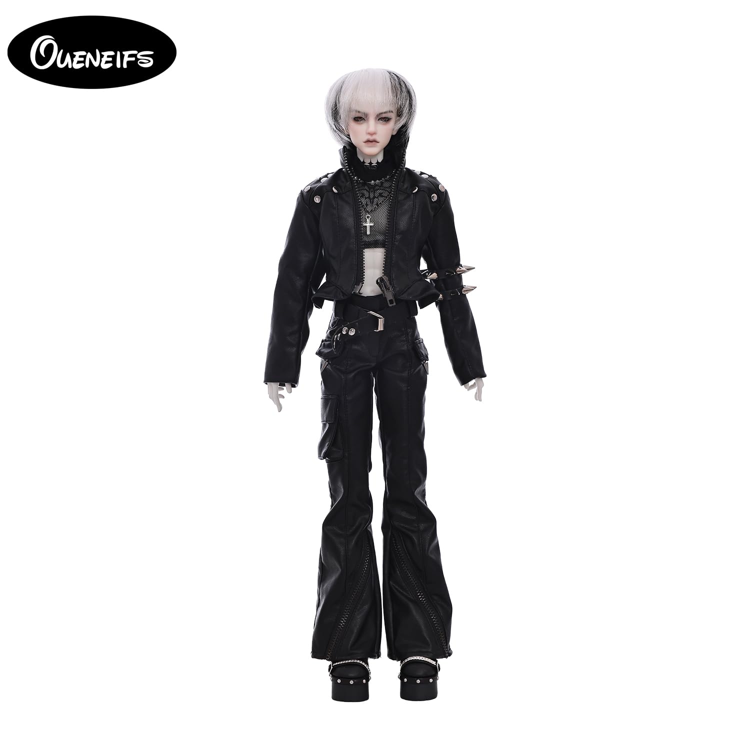 1/4 Acebjd Bjd Puppe Bassist Punk Rock Band Modern Fashion Hip-Hop Street Style Fullset Harz Spielzeug für 15+ Jahre alt
