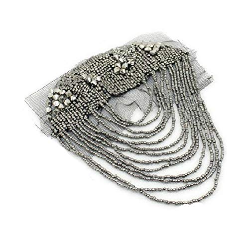 Zoueroih Spalline Spalla Donna 2 Pezzi di Strass Catena Nappa Spalline Punk Nappa Gioielli Spalla Piatto Distintivo Prestazioni Uniformi Abbigliamento Accessori Comuni