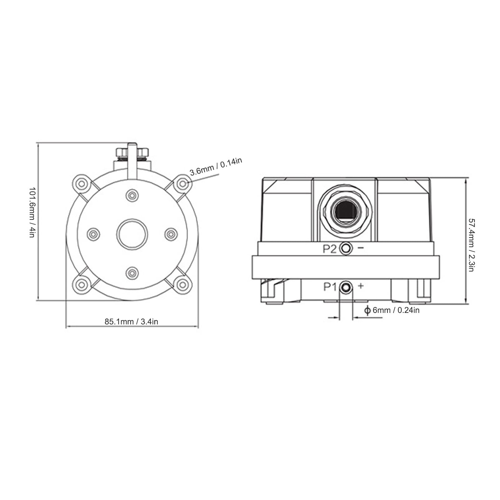 DEWIN Pressostato Ventilazione Riscaldamento,Pressostato Differenziale SPDT Meccanico con Strumenti di Montaggio LF32‑02 20‑200pa