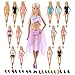 Miunana 20x = 10 Piezas Traje de Baño Bañadores Ropas Playa + 10 Pares de Zapatos Accesorios como Regalo para Muñeca 30cm Doll - Estilo al Azar