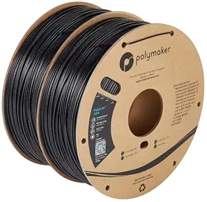Polymaker ASA Filament Bundle 1.75mm, 2x1kg Heat Resistant Weather Resistant ASA 1.75 Cardboard Spool - PolyLite ASA 3D Printer Filament Black 2 Rolls Bundle, Perfect for Printing Outdoor Parts