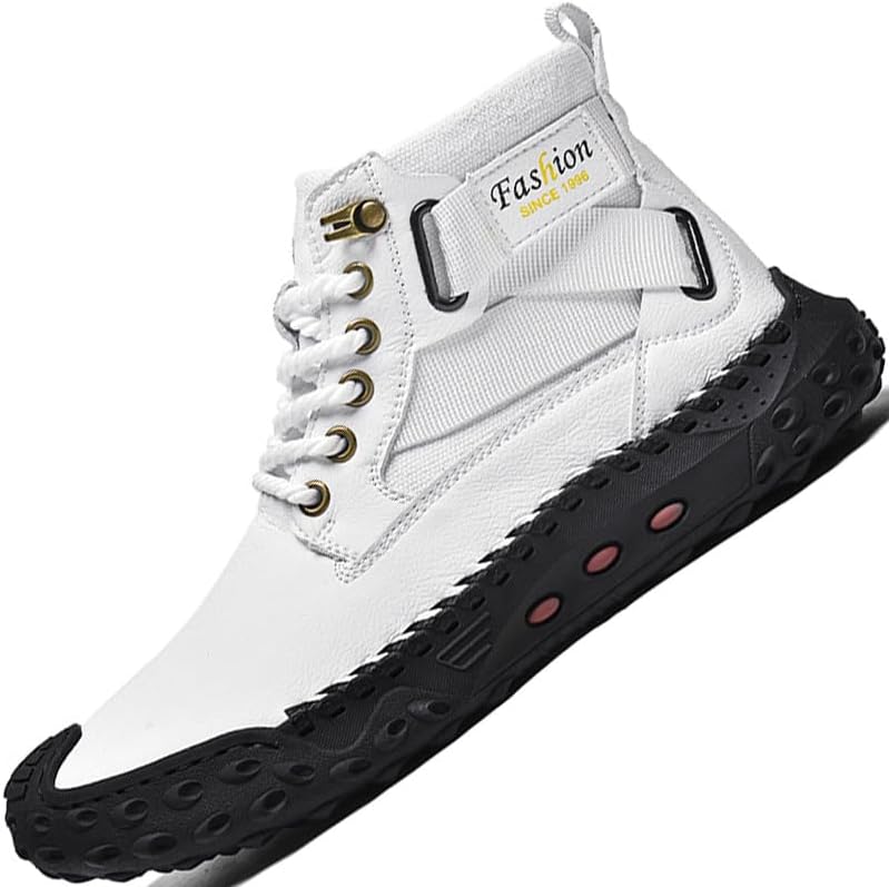 Boots For Men Chelsea Mens Casual High Top Leather Sneakers Work Shoes Men's Size