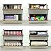 SONGMICS Large Bins with Lids and Handles, Stackable Storage Organizers with Linenette and Oxford Fabric for Clothes and Kid’s Toys, Set of 2, Brown and Beige URLB03K