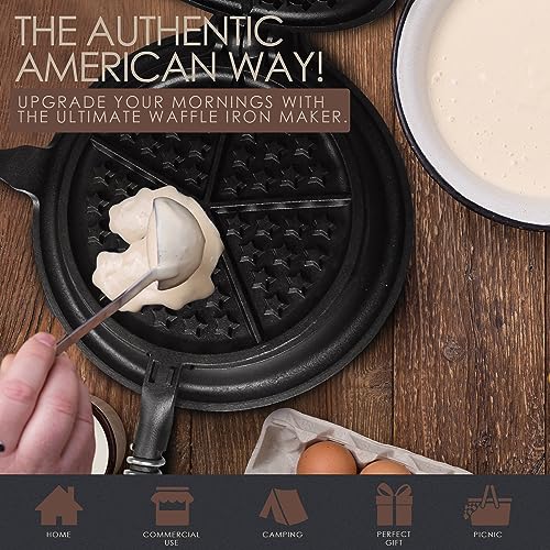 Compare APPALACHIAN CAST IRON Great American Waffle Iron PreSeasoned