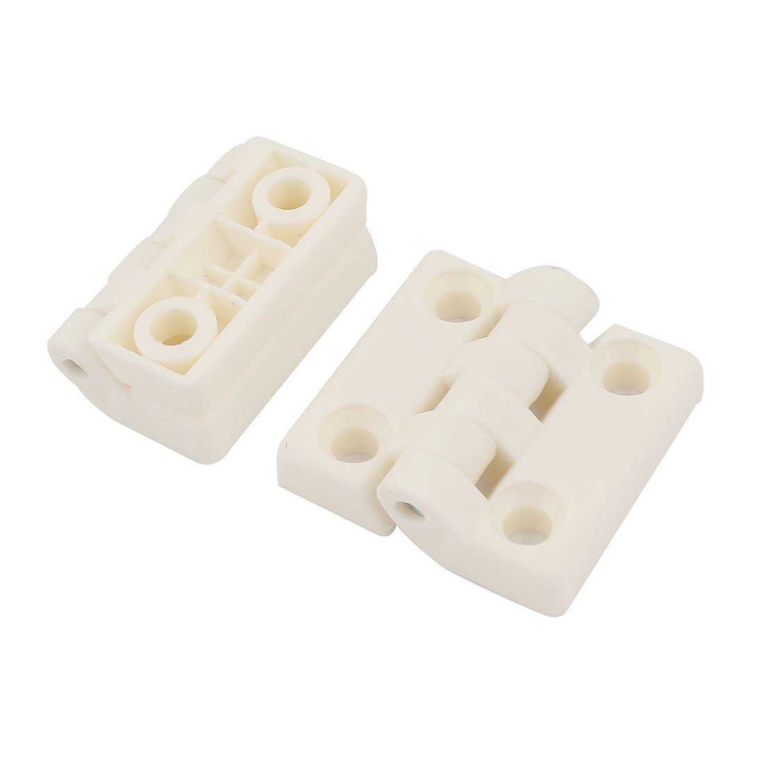 Uxcell White Sourcingmap Plastic Countersunk Hole Cabinet Ball Bearing Hinge 48Mmx48mm 2Pcs