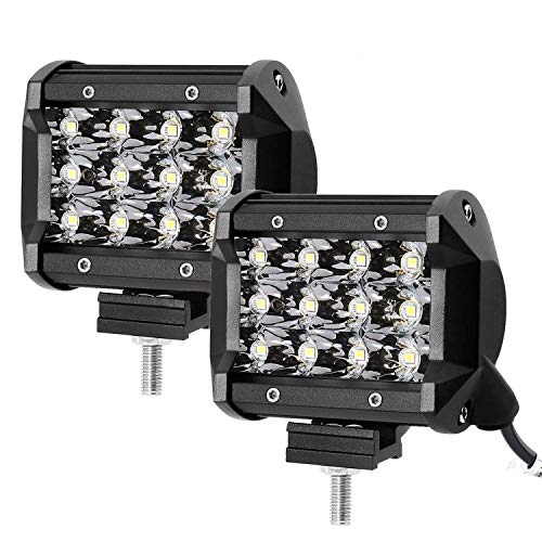 Image of AllExtreme AESBLCB 12 LED Fog Spot Beam Light Cube Bar with Mounting Bracket for Car Motorcycle Off Road Vehicle (36W, Pack of 2)