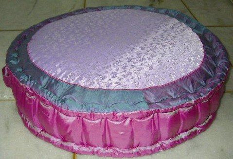 Bacati - Jaipuri Purple & Pink Floor Pillow 26 inch Round