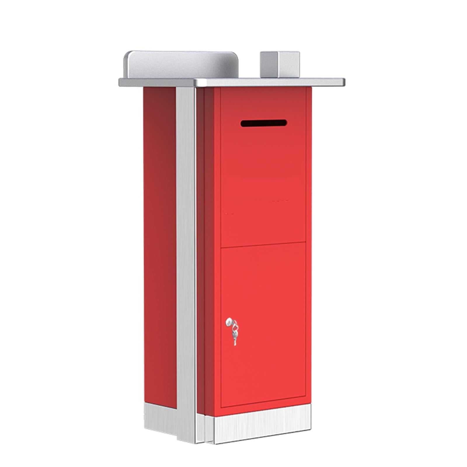 NQNFWCRJ Locking Steel Plate Mailbox Plastic Spraying Process Home Standing Mailboxes Top with Pen Holder Design Outdoor Rainproof Parcel Boxes