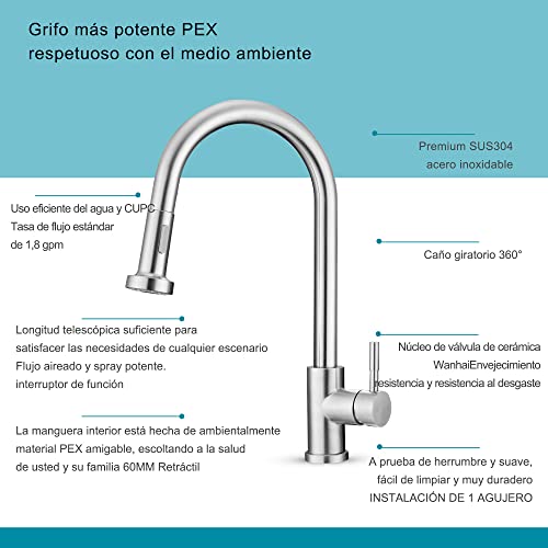 Grifos-Cocina-Fregadero-Rotacion-de-360-Extraible-60-cm-Grifo-Cocina-2-Modos-de-Rociado-2-Controles-de-Temperatura-Del-Agua-con-Dispensador-de-Jabon-Plata
