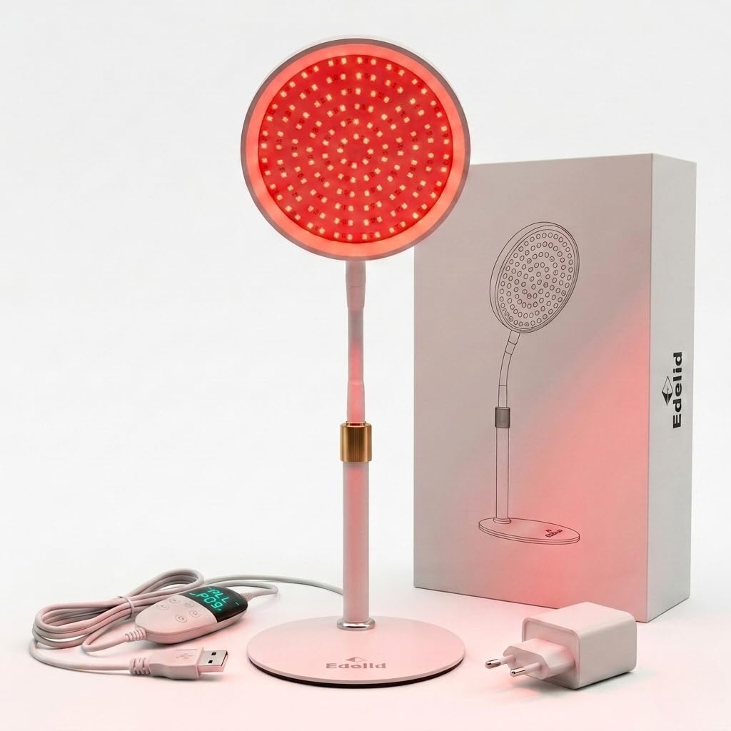 Lampara luz roja Red light therapy: Mejora la piel, descanso reparador, cura lesiones y más vitalidad - Promueve la producción natural de magnesio, colageno, melatonina, vitamina D y hierro