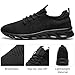 Linenghs Mens Running Shoes Tennis Gym Sneakers Casual Slip On Walking Lightweight Athletic Workout Breathable Fashion Sports Shoes,Black Size 10