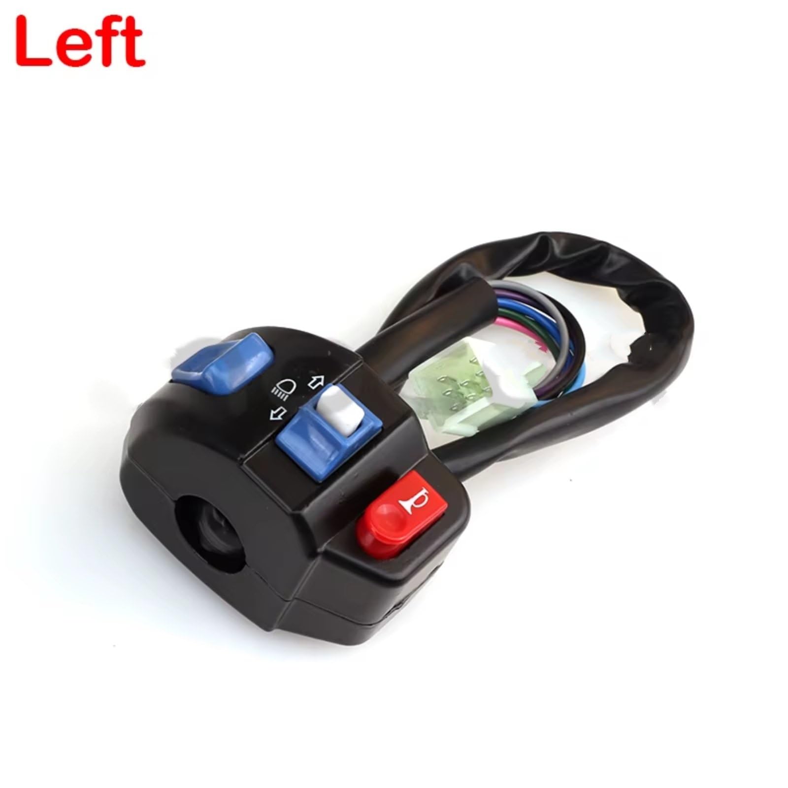 Interruttore Di Controllo Del Manubrio Motociclo Sinistro Destro Accessori Universali Per Scooter Ciclomotori 12V Con Indicatori Direzione A Clacson Blocco Comandi Moto(Left)