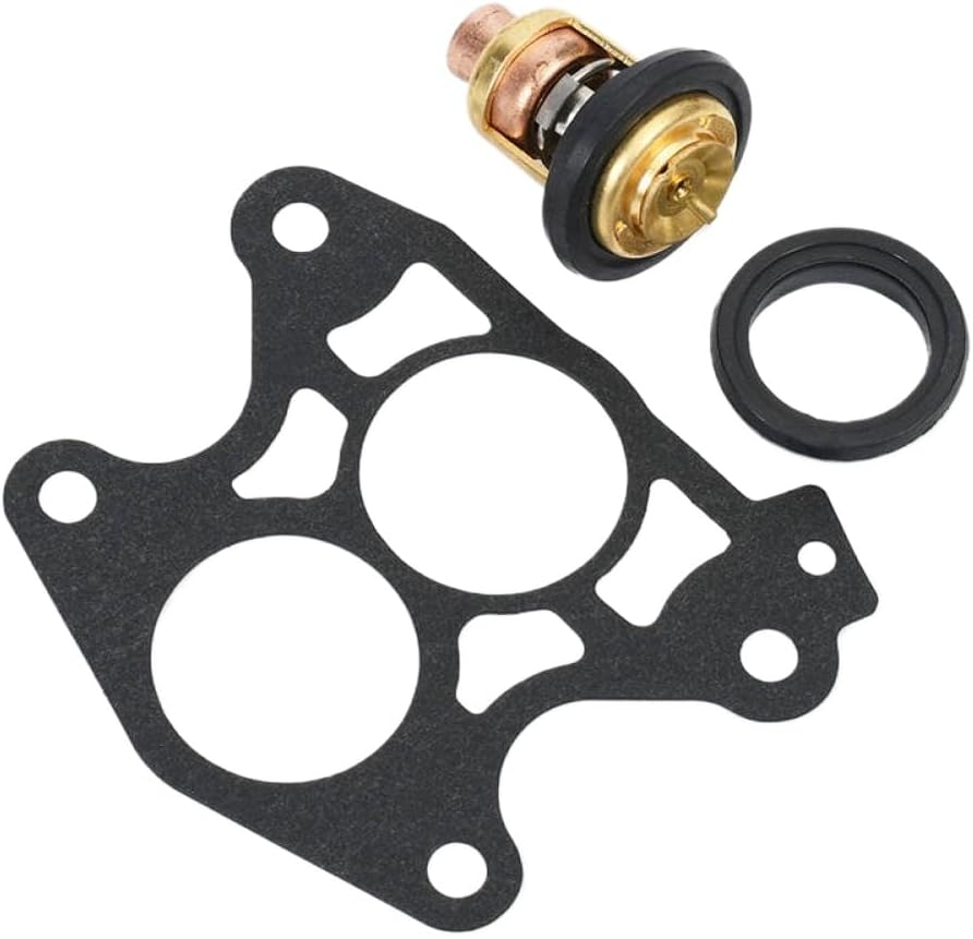 Thermostat Gasket Kit Compatible with 6E5-12411 and 688-12414 for 15-220HP Engines Including 115HP and 130HP Models with 50 Degree Thermostat