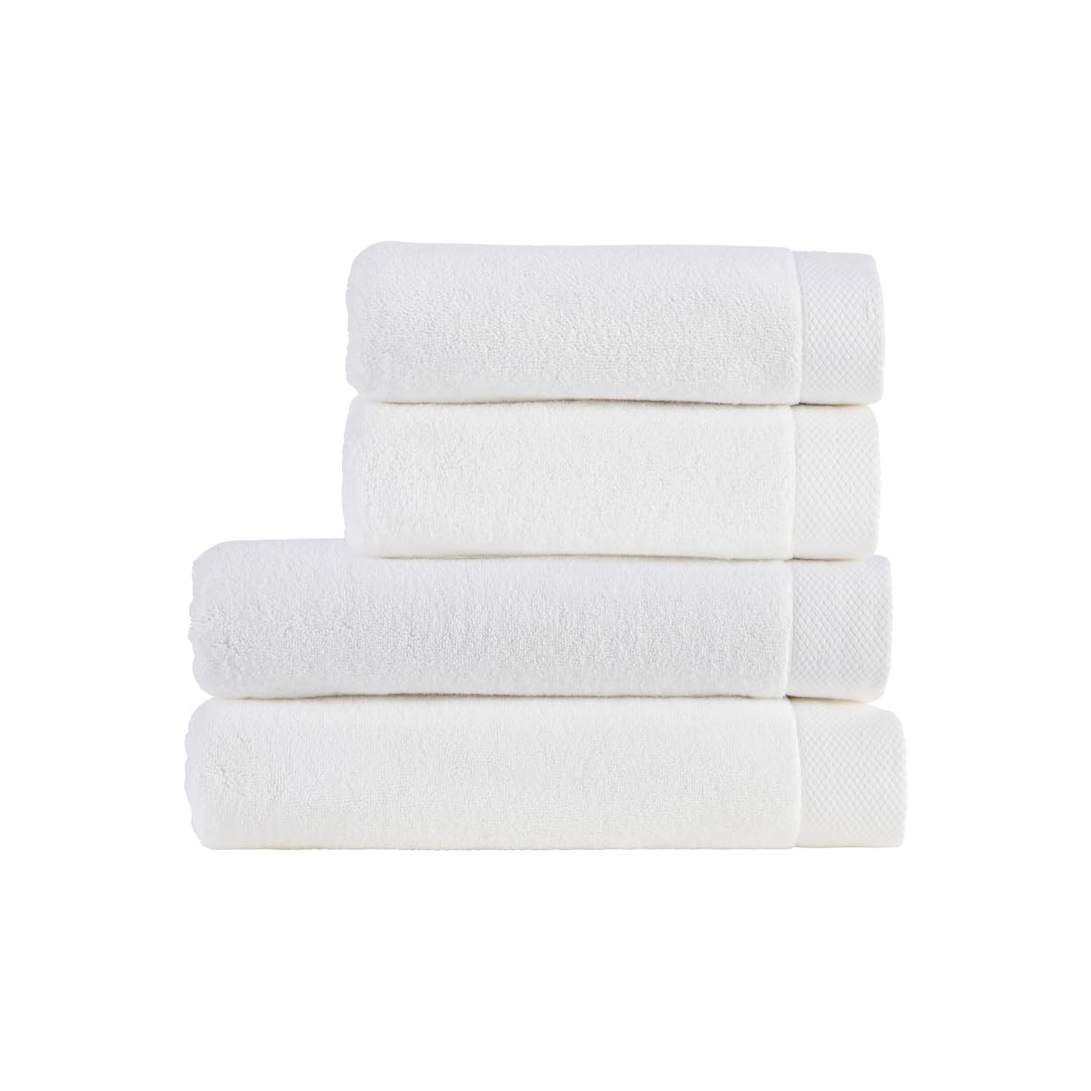 Christy Luxe 4 Piece Towel Set | White | Luxe Heavyweight 100% Turkish Cotton | Ultra Soft | Super Absorbent | 730GSM | 2 Bath Towels, 2 Hand Towels โ image 1