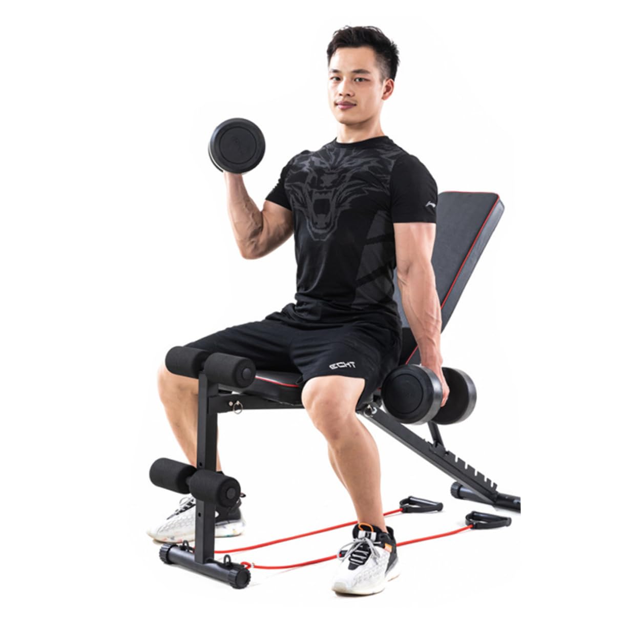 POPETPOP 1pc Foldable Sit-up Board Sit-up Aid Fitness Equipment Exercise Bench for Comfortable Safe