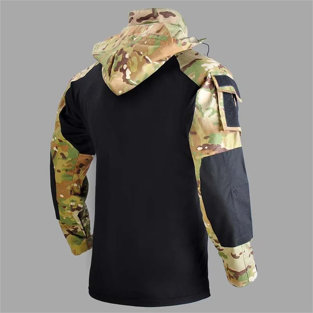 Paintball - Ropa de trabajo con múltiples bolsillos, táctica, camuflaje, camuflaje, rodilleras, pantalones