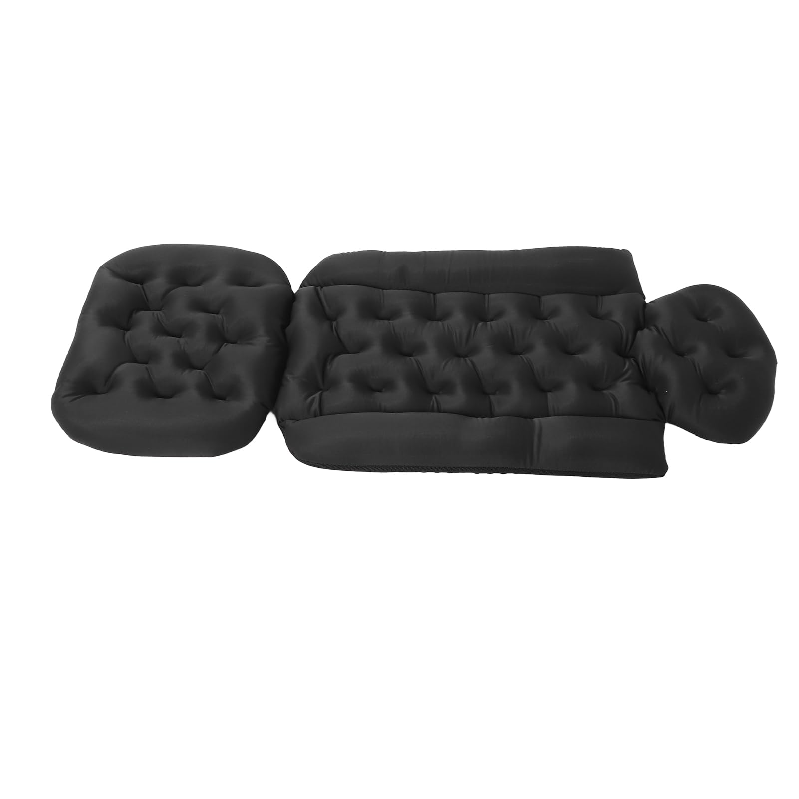 Cojín Antideslizante para Bañera Completa con Diseño Extraíble para una Fácil Limpieza, Soporte Suave para Cabeza, Cuello y Hombros, Multiusos como Almohada de SPA para Piscina (Negra)