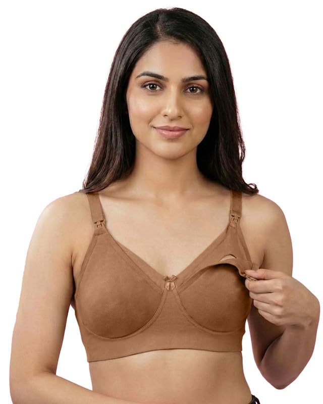 Cotton Non-Padded Bonded Nursing Bra | Full Coverage | Non-Padded | Breathable Cotton | Wire-Free | No Elastic at Bottom Band and Side Wings | Pack of 1|-image-8