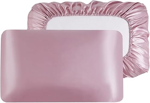 YFlifangting - Funda de almohada de satén con memoria, tamaño Queen, tamaño King, funda de almohada elástica de seda 100% seda satinada, funda de YFlifangting - Funda de almohada de satén con memoria, tamaño Queen, tamaño King, funda de almohada elástica de seda 100% seda satinada, funda de