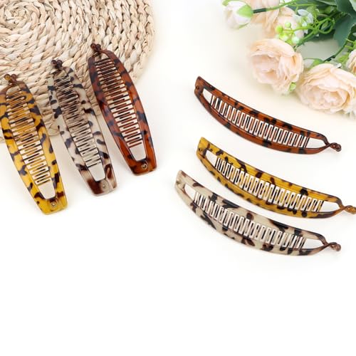 Pinzas de cabello banana tortuga, set de 6 piezas miniatura 7