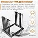 ECOTRIC 5-Lite Windshield Glass Rack 24-Inch Height Windshield Rack Auto Glass w/Rubber Foam Pads, Mast Locks Replacement Windshield Window Holder Steel