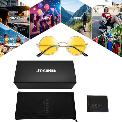 Image of Joopin Small Round Sunglasses Hippie Circle Sun Glasses UV400 Protection