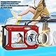 2,7K Unterwasserkamera, wasserdichte Digitalkamera Full HD 2,7K 48MP 16X Zoom Unterwasserkamera 11FT wasserdichte Kompakte Digitalkamera Zum Schnorcheln und Tauchen (Rot)