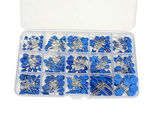 Miniatura 4 de XINGYHENG 300pcs 15Values Kit surtido de condensadores de disco de cerámica de alto voltaje (1KV 2KV y 3KV) (rango de condensador 0.1nF  22nF)