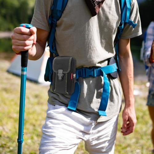 Handy Smartphonetasche, Multifunktional Bauchtasche Tasche Beutel für Camping Wandern Radfahren, Geeignet für Telefone bis zu 6,5 Zoll (2 Stück Schwarz)