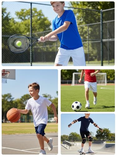 DEVOROPA Toddler to Youth Boys Compression Shirt Short Sleeve Football Basketball Undershirt Kids Athletic Base Layer T-Shirt - Image 7