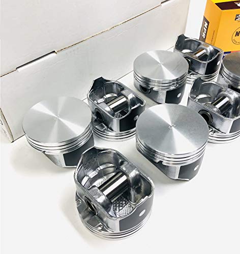 Silvolite Hypereutectic Flat Top Pistons & Ring compatible with 2002-08 GM Chevrolet 6.0L LQ9 LS2 LS Corvette Escalade GTO (4.020\" Bore Diameter) - Thumbnail 4