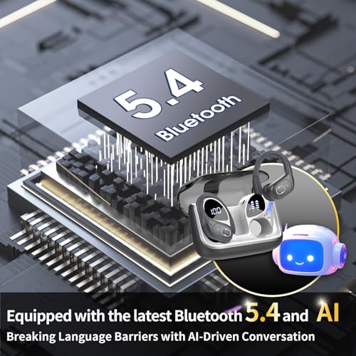 Image of AI Translation Earbuds Real Time, 164 Language Translator Earbud 3-in-1 Bluetooth 5.4 Translator Earbuds with 6 Translation Modes, 75H Translators Headphones with APP for Travel Business, Iron Gray