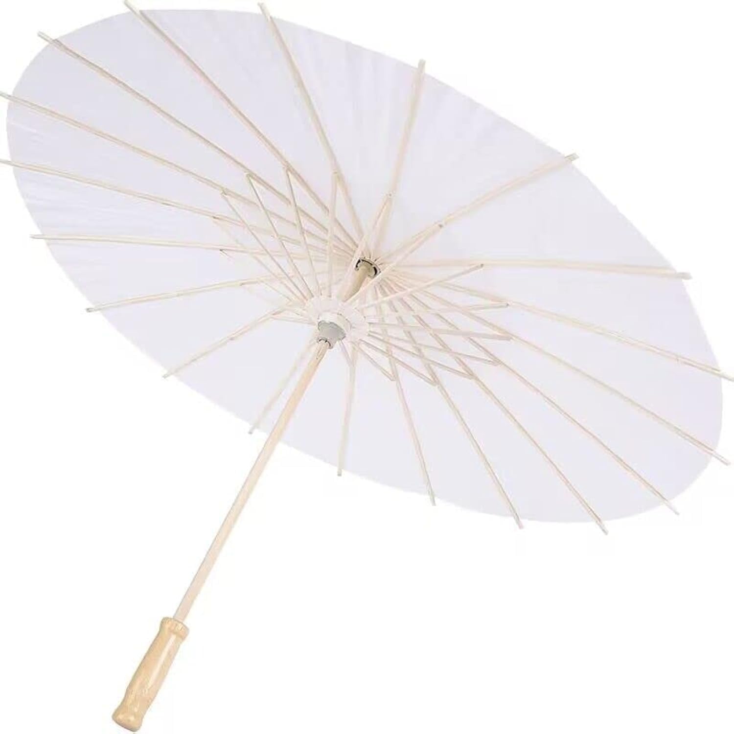 zalati Ombrellone di carta 6 pezzi decorativo bianco fai da te dipinto classico stile cinese per matrimoni, feste nuziali, decorazioni per foto cosplay - 30 cm