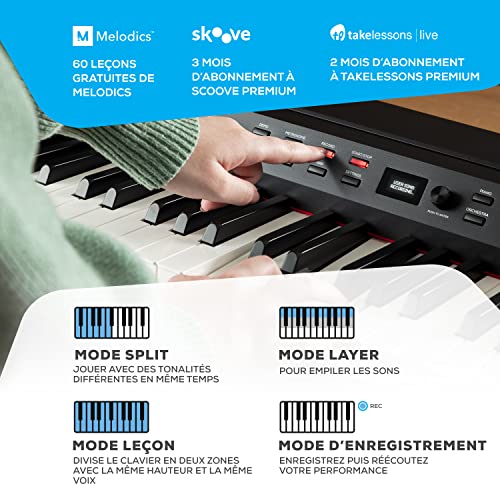 Alesis Prestige Artist – Piano numérique 88 touches de taille authentique à mécanique graduée à marteaux, 30 sons de… - Les Beatles, Paul McCartney, John Lennon, RIngo Starr, George Harrison Alesis Prestige Artist – Piano numérique 88 touches de taille authentique à mécanique graduée à marteaux, 30 sons de… – Image 6