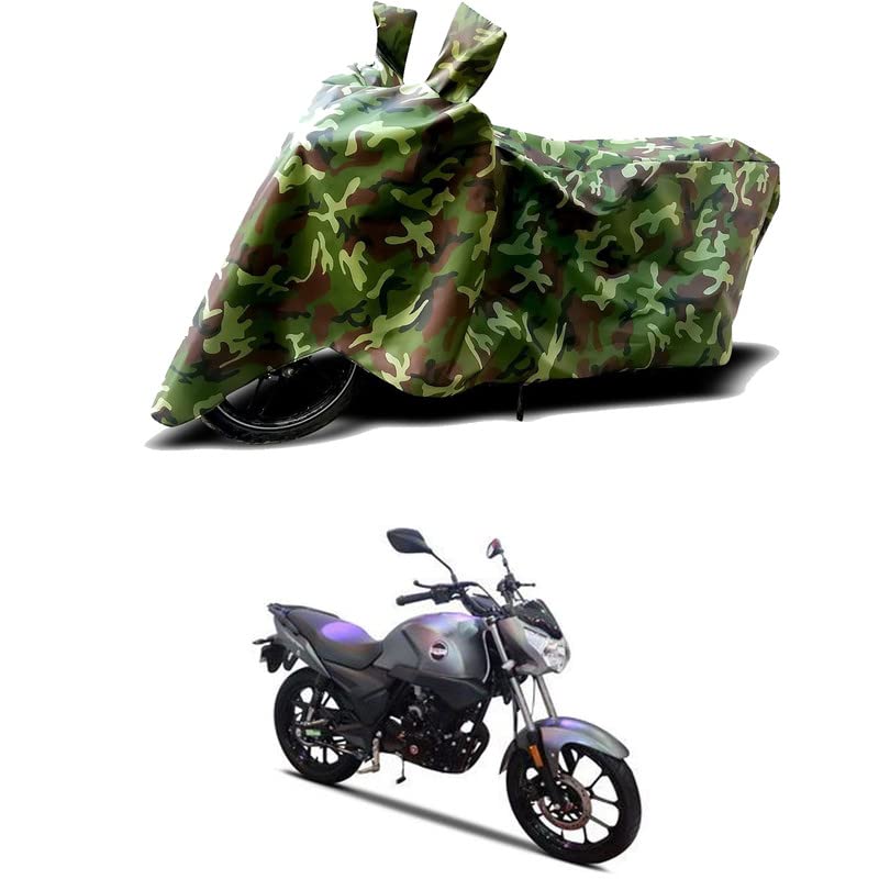 Image of 100% Water Resistant Full Bike Scooty Two Wheeler Body Cover Compatible for Aftek Turbo 170 /UV-Rays /Heat Protection /Birds Dropping /Scratchproof /Dust Proof /Waterproof /All Varients[Green MJ]
