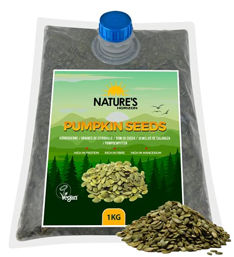 Pumpkin Seeds (1kg) | No.1 Top Grade | Delicious | Raw | High in Fibre | High in Protein Superfood Nature's Horizon®