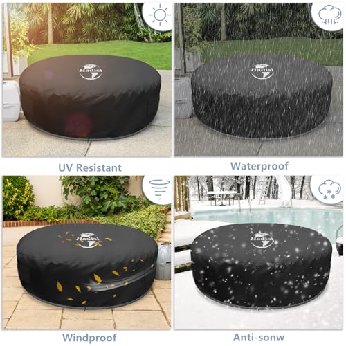 Cobertor térmico inflable redondo 77 pulgadas para spa miniatura 4
