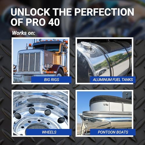 Image of Zephyr Pro-40 The Perfect Metal Polish. for Chrome, Stainless Steel, Aluminum, Brass, Copper, Silver and Magnesium. Made in U.S.A. (16oz)
