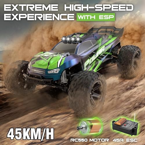 Image of DSSA Super,Fast Remote Control Car Trucks,45+KM /H RC Off-Road Electric Truck, Includes 2 Rechargeable 2600mAh Batteries, Rc Cars for Adults & Boys
