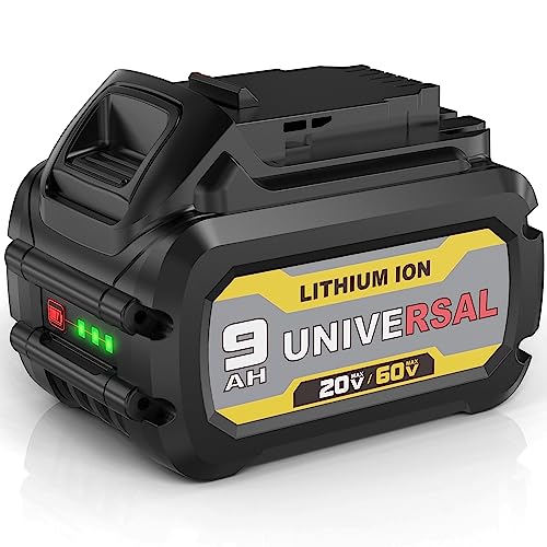 DCB609 9.0Ah 20V/60V Max Replacement for DEWALT 60V Battery, Replace for DEWALT 20V/60V Max Battery DCB606 DCB609 DCB612, Compatible with DEWALT 20V/60V Cordless Power Tools and Battery Chargers