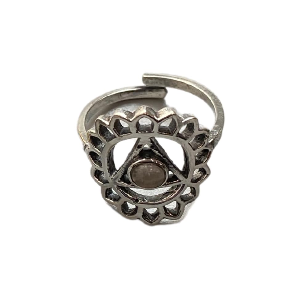 VIE Throat Chakra Ring, Rose Quartz