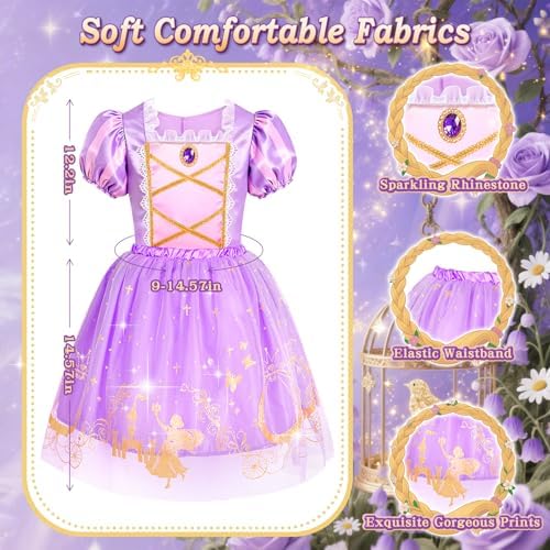 Princess Costumes for Girls, Princess Dress up Clothes for Girl 4-6 — view 5