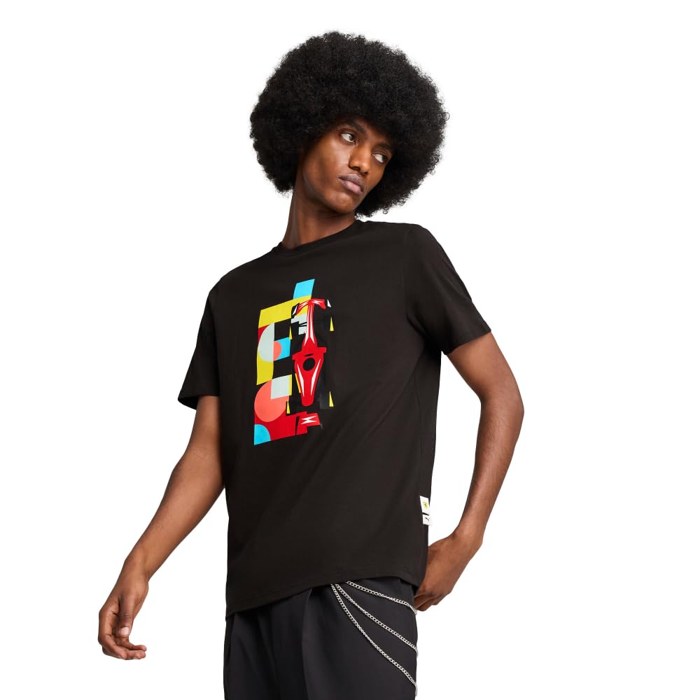 PUMA - Mens Ferrari Race Tonal Big Shield T-Shirt, Color Black, Size: Large