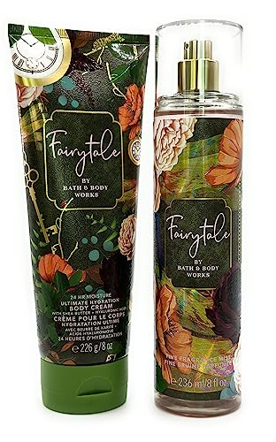 Bath & Body Works - Fairytale - 2 pc Bundle - Fine Fragrance Mist and Ultimate Hydration Body Cream 2021, Full Size