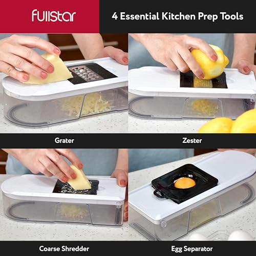 Fullstar Cortador de legumes, fatiador de queijo, cortador de alimentos, picador de vegetais, cortad